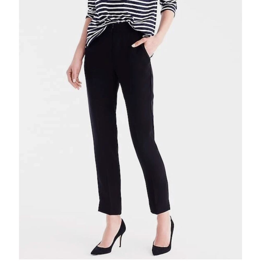 J. CREW Pull-on easy pant in matte crepe in Black G7462 // 6